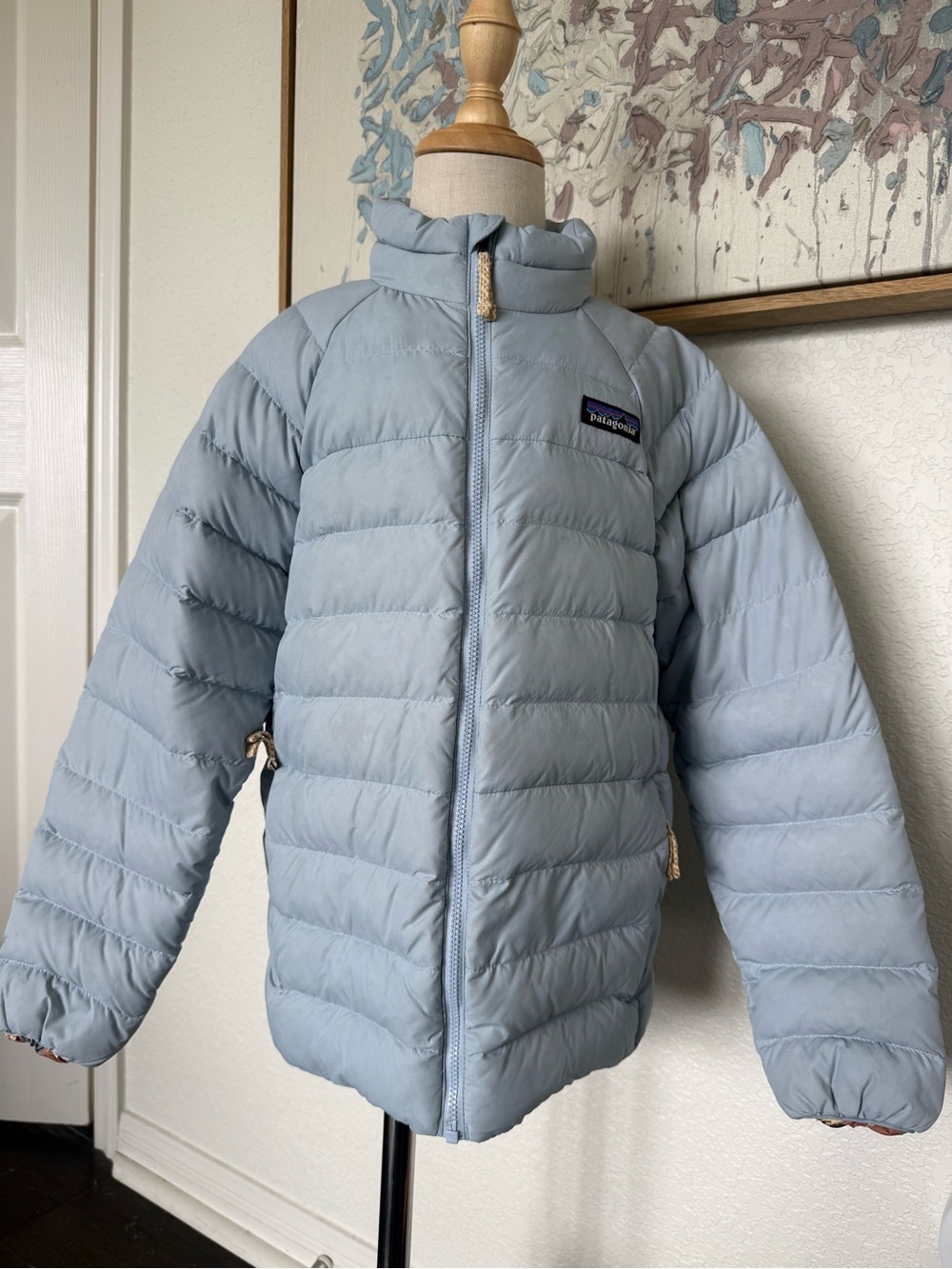 Patagonia Kids Light Blue Quilted Puffer Jacket